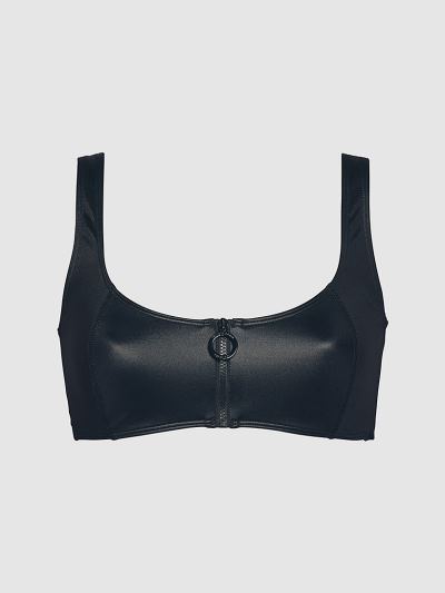 Calvin Klein Fürdőruha HU167775 | Calvin Klein Black Feature Bralette Női Bikini Felső Fekete